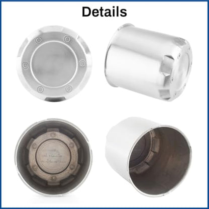 5.15in Push Through Trailer Center Caps Brushed Aluminum Fit 5.15" Center Bore Truck Trailer RV SUV Wheels Rims Hub Caps, Silver, 4Pcs - size: 5.15” Hub, 5.31” Tall