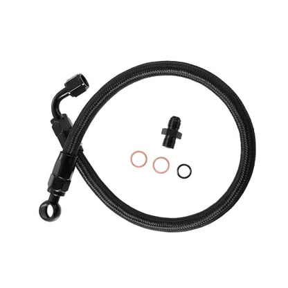 Car Braided Fuel Line Hose for Honda Civic 1988-2000 / Front Braided Fuel Line Oil Hose / / Durable Metal Nylon / 1Pcs Black
