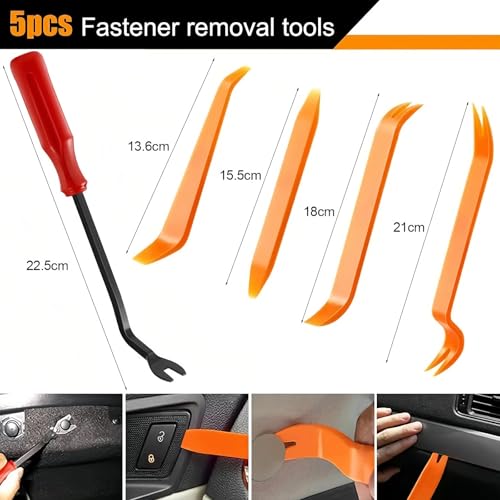 100 Pcs Bumper Clips Car Clips Plastic Rivets of 6 Most Popular Sizes and 5 Fastener Removers Fasteners Push Retainer Kit Auto Push Pin Rivets Set - size: 100 clips+ 5 remover