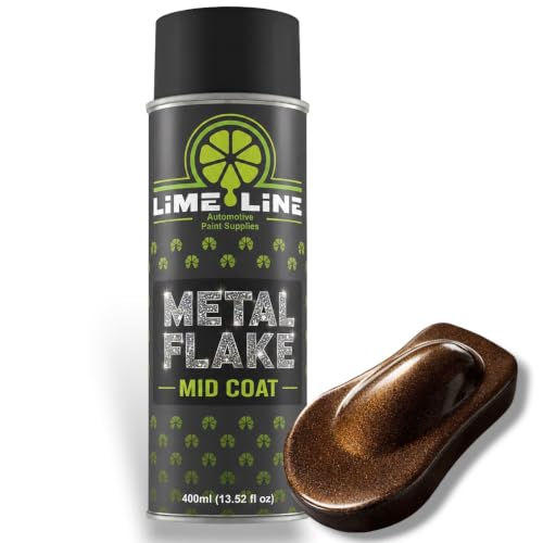 LiME LiNE Metal Flake Midcoat Automotive Grade Sparkle Spray Paint - No Equipment Needed - Finish with 2K Clearcoat (Rootbeer Brown, 1. Spray Paint Only) - color: Rootbeer Brown