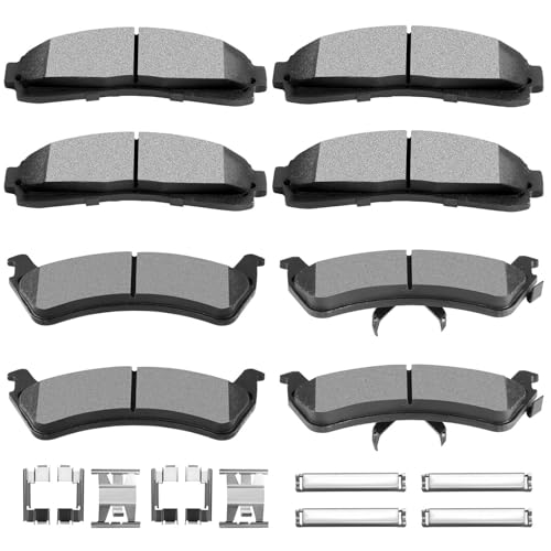 SCITOO Brake Pads Sets Front Semi-Metal Rear Ceramic For Explorer 1995-2001 - size: Front D652 & Rear D667