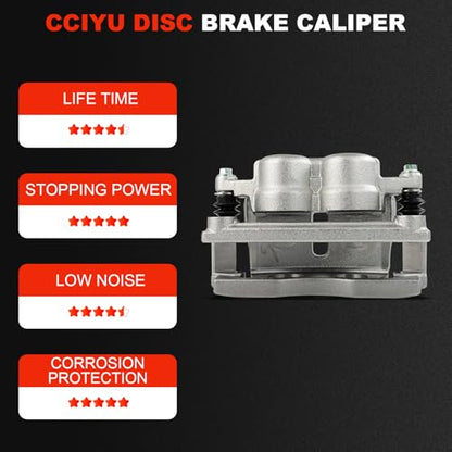 cciyu Front Left Disc Brake Caliper Assembly With Bracket 18B5004 - size: Front Left[18B5004]