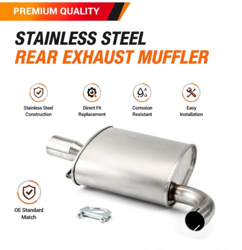 53943 Right Rear Exhaust Muffler for 2011-2018 Ford Explorer 3.5L E38H - size: Right Ford Explorer 3.5L 2011-2018