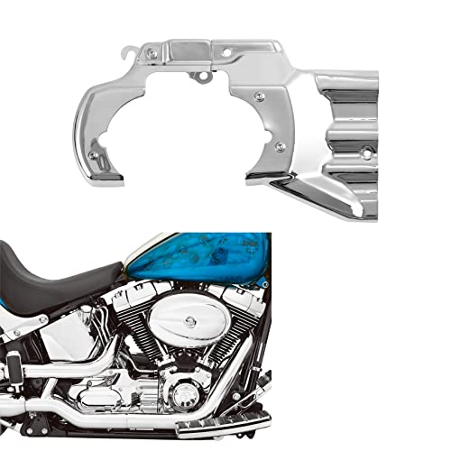 TCT-MOTORPARTS Chrome Engine Transmission Interface Cover Fits for Harley Softail 2007-2017 - color: Chrome