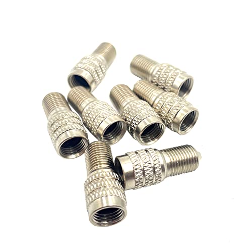 8 Pack Flow Through Tires Air Cap Double Seal Valve Stem Cap Inflate Tire Valve Caps for High Pressure Truck Car RV Bus Tires