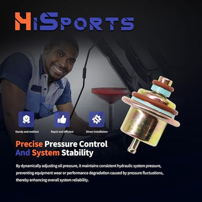 HiSport 88894360 Fuel Injection Pressure Regulator Kit with Clip 3.5Bar - size: HSFPR287
