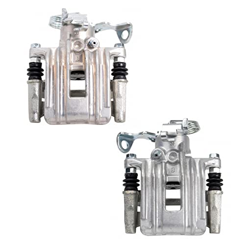 TRQ Rear Brake Caliper Set Zinc Coated Brackets Hardware - color: Replacement, size: CLA31946
