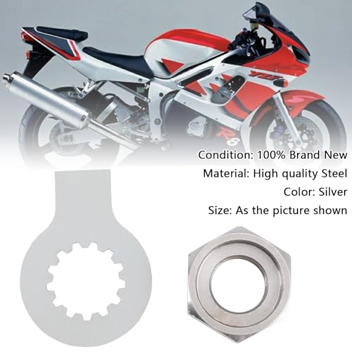 Topteng Front Sprocket Nut Lock Washer Tab Kit for YAMAHA R6 1999-2006, YZF 600 THUNDERCAT 1995-2007, YZF 1000 THUNDERACE 1997, TDM 850 1993