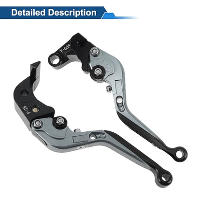 YZF-R7 Brake Clutch Levers for Yamaha 21-25 6 Position - color: Titanium Handle Black End