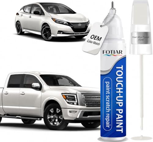 Touch Up Paint for Nissan Pearl White Tricoat QAB Paint Code Scratch Repair - color: Pearl White Tricoat (QAB)