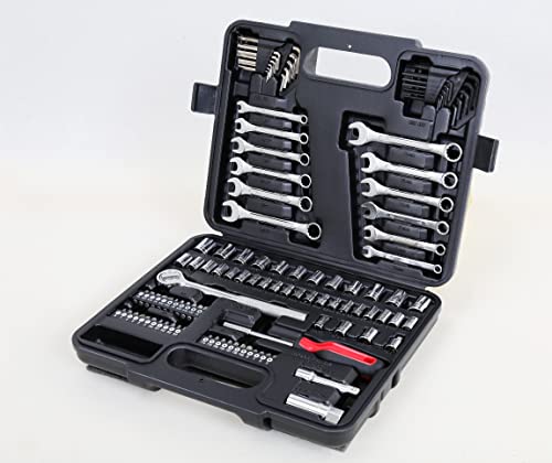 MECHMAX 121-Piece Mechanics Tool Set, 1/4 & 3/8-Inch Drive - style: 121 Piece