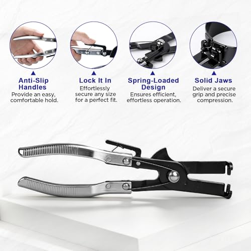 MRCARTOOL Piston Ring Compressor Tool 7Pcs with Plier,6 Rings 2-7/8"-4-5/8" - size: Premium 7-Piece Set