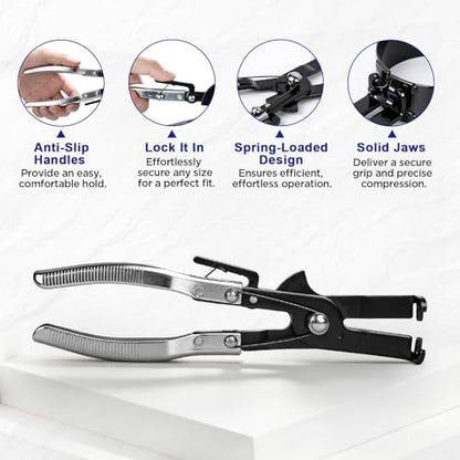 MRCARTOOL Piston Ring Compressor Tool 7Pcs with Plier,6 Rings 2-7/8"-4-5/8" - size: Premium 7-Piece Set