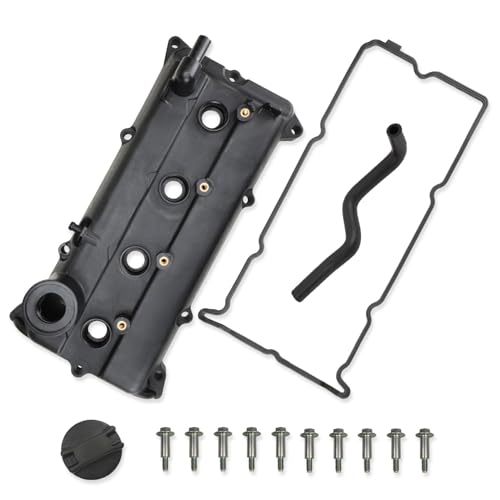 Engine Valve Cover Compatible with 2002-2006 Altima Sentra Altima SE-R 2.5L Replace 132643Z001 132644Z001 264-982 - color: Black (Plastic)