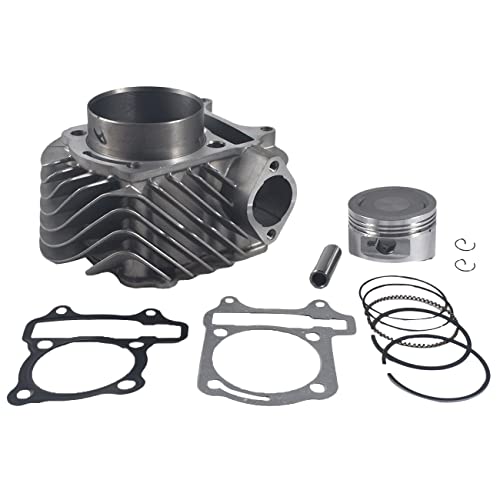 62.5mm Cylinder Head Piston Kit for GY6 177cc 1P63QML Engine - size: 62.5mm Big Bore Cylinder