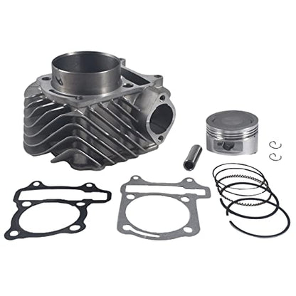 62.5mm Cylinder Head Piston Kit for GY6 177cc 1P63QML Engine - size: 62.5mm Big Bore Cylinder