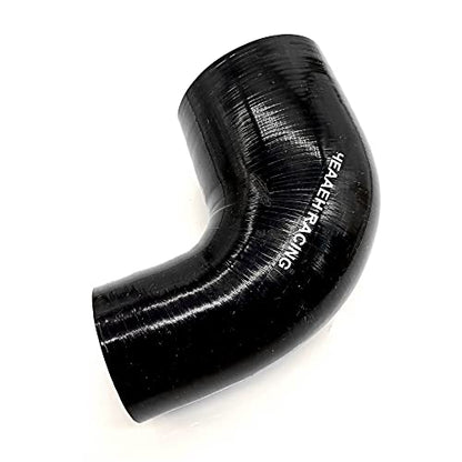 90 Degree ID 2.75 Inch to 3.0 Inch 4Ply Reducer Silicone Hose Black (70-76MM) - size: 70-76MM