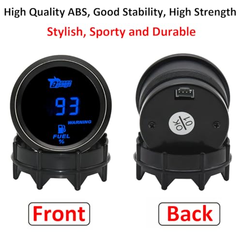 Car Fuel Level Gauge Auto Fuel Tank Level Gauge 2" 52mm Petrol Meter - color: Blue Light Fuel Level Gauge