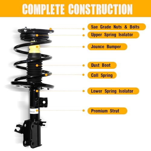 Front Struts Assembly w/Coil Spring 172392 172393, Set of 2