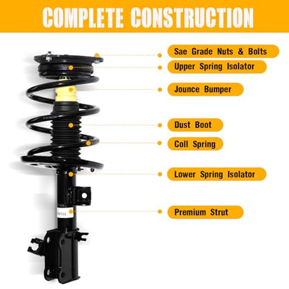 Front Struts Assembly w/Coil Spring 172392 172393, Set of 2