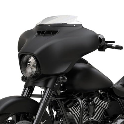 HR3 Black Denim Batwing Outer Fairing Body + Vent Trim Compatible with 2017&2022 Street Glide Special FLHXS - color: Black Denim