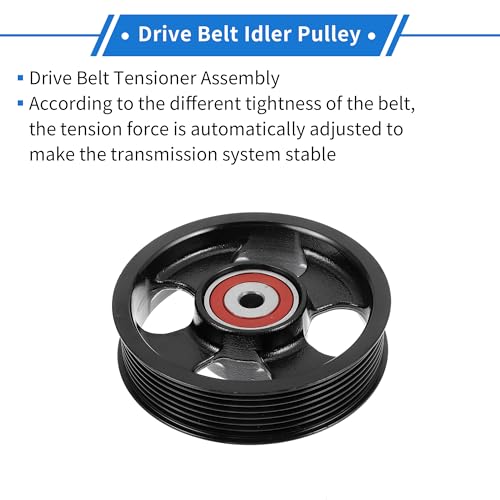 1 Pc Drive Belt Idler Pulley for Toyota RAV4 2006-2008,for Toyota Corolla 2009-2012 Iron Black Serpentine Tensioner Pulley Idler