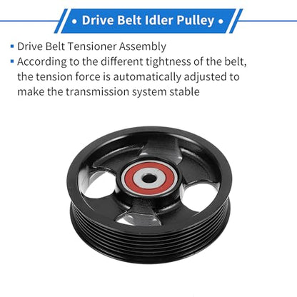 1 Pc Drive Belt Idler Pulley for Toyota RAV4 2006-2008,for Toyota Corolla 2009-2012 Iron Black Serpentine Tensioner Pulley Idler