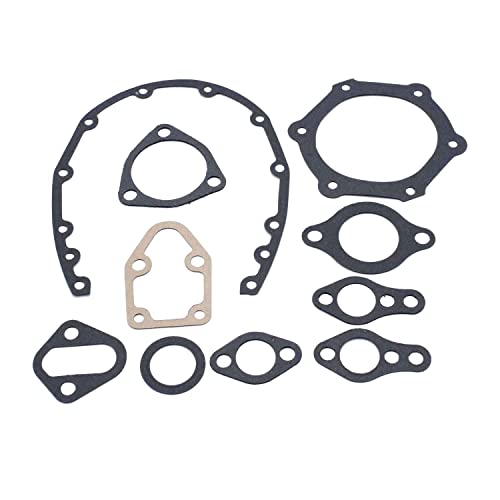 1 Set Overhaul Engine Gasket Set Full Gasket C350-1 260-1000 KS2600 Compatible with Small Block Chevy Engines SBC 283 302 307 327 350 5.7L 2 PC
