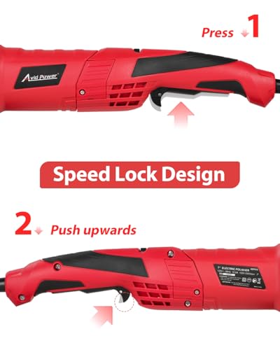 AVID POWER Car Rotary Buffer Polisher Waxer 1200W 6 Speeds, 4*6” Polish Pad - color: Dark Red