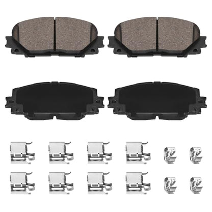 D1184 Front Ceramic Brake Pads Kit Fit For Scion iQ 2013, For Toyota Prius C 2012-2019, For Toyota Yaris 2007-2018 - style: HZ1184