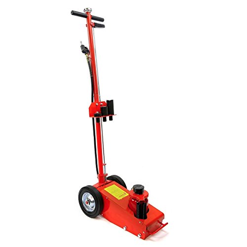 XtremepowerUS Heavy Duty 22 Ton Floor Jack Hydraulic Air Axle Bottle Jack Service w/Extension Saddle Set Wheels - size: 22 Tons