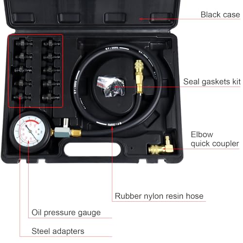 YSTOOL Oil Pressure Tester Kit Professional Oil Pressure Gauge Tool Set