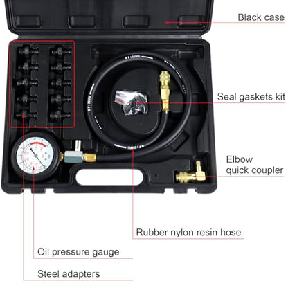 YSTOOL Oil Pressure Tester Kit Professional Oil Pressure Gauge Tool Set