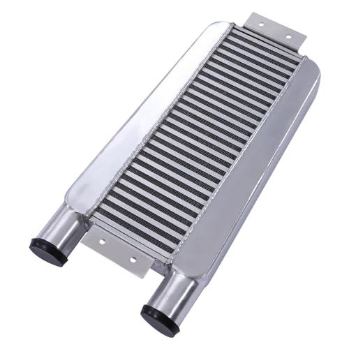 Universal Intercooler Aluminum Intercooler Front Mount 2.5" Inlet & Outlet Direct Replacement for Universal Car Silver (24x11x3" 2.5") - size: 24x11x3" 2.5"