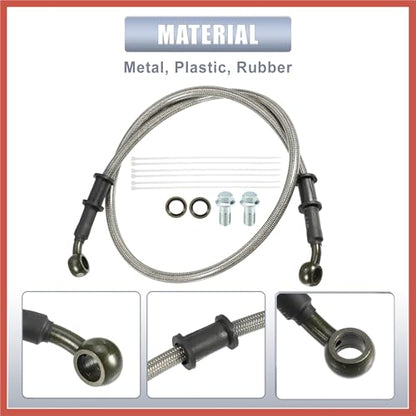 ACROPIX 80cm Motorcycle Hydraulic Brake or Clutch Line Hose Universal