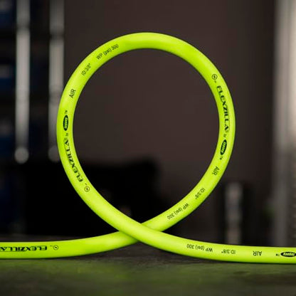 Flexzilla Air Compressor Hose, 1/4 in. MNPT Fittings, No-Kink, All Weather, Lightweight, Premium Hybrid Polymer, 300 PSI, ZillaGreen, 50ft (Pack of 10) - size: 50ft (Pack of 10), style: 1/4"