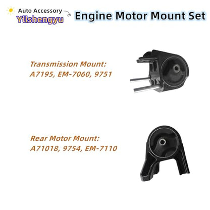 Engine Motor Transmission Mount Kit for 2010-2012 Santa Fe - size: 2011-2013 Kia Sorento L4 2.4L/V6 3.5L