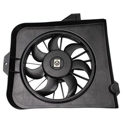 TRQ Left Radiator Cooling Fan Assembly Driver Side - style: RFA80428