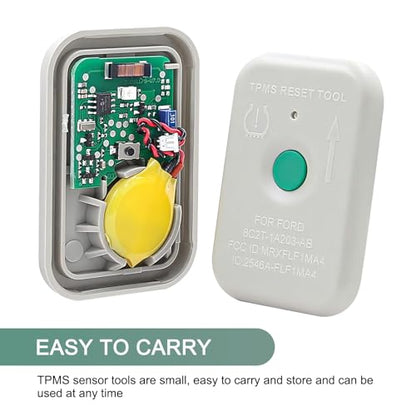 1 PC TPMS Relearn Tool, Car Tire Pressure Resetter, Pressure Monitor Activation Reset Tool, OEM Part Number 8C2T-1A203-AB Compatible with Ford Series Models (White)