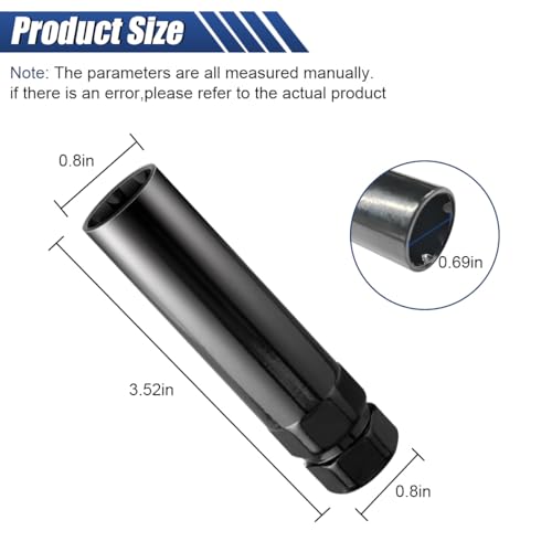 Small 6 Spline Tuner Lug Nut Key - Aftermarket Splines Lug Nut Socket Key Tool Car Wheel Lock Removal Tool Replacement for 19mm (3/4") and 21mm (13/16") Hex Socket Wrench (6Spline-S) - size: 6Spline-S