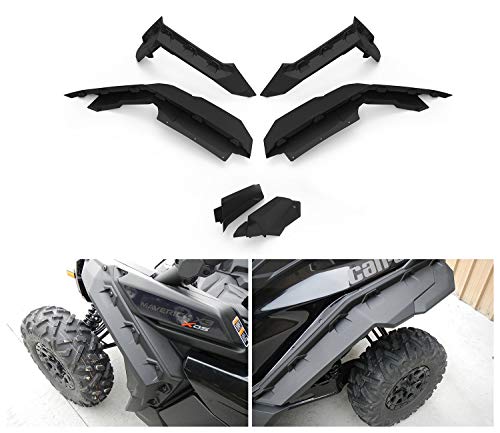 Maverick X3 Fender Flare Extensions, A&UTV PRO Extended Mud Guards Fender Flares Front & Rear for 2017-2025 Can Am Maverick X3 & X3 Max RS Turbo R RR, 2 & 4 Doors Accessories, Replace # 715002973 - size: for 2017-2024 2025 Can-Am Maverick X3