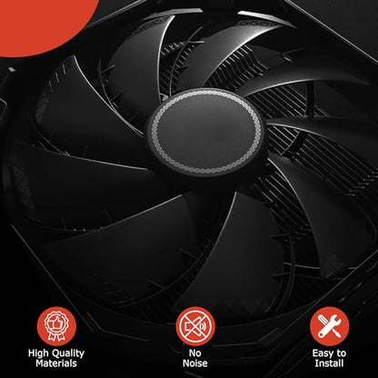 Partsflow Radiator A/C Condenser Cooling Fan Compatible With 2002-2008 Dodge Ram 1500 For 2003-2007 Dodge Ram 2500 3500OE#620-035 5093760AA - color: For Dodge Ram