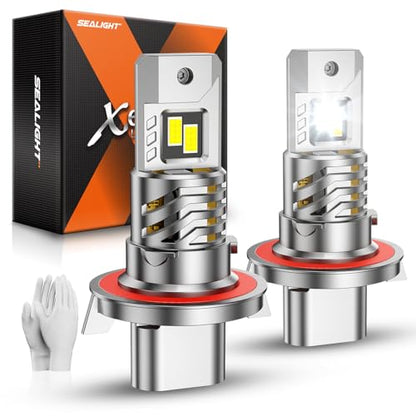SEALIGHT H13 Bulbs, 50,000LM 900% Brightness 9008 Light Bulbs, 6500K Cool White with 15000RPM Fan, Plug and Play ATV/UTV, 10-Year Extended Lifespan IP68 Waterproof, Pack of 2 - size: H13