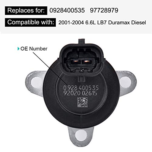 EVIL ENERGY 0928400535 Diesel Fuel Pressure Regulator Compatible with 2001-2004 GMC 6.6L LB7 Duramax Diesel