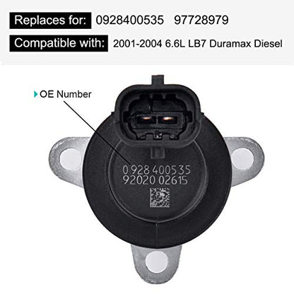 EVIL ENERGY 0928400535 Diesel Fuel Pressure Regulator Compatible with 2001-2004 GMC 6.6L LB7 Duramax Diesel