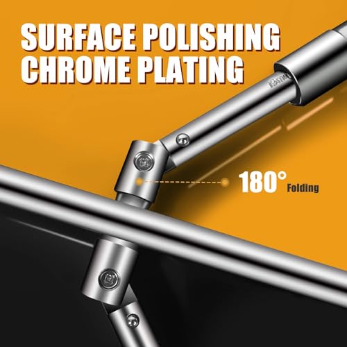 MIKKUPPA 4 Way Folding Lug Wrench, 4 Way Sliding Wheel Lug Nut Wrench