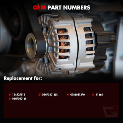 Alternator for Audi for A5 2.0L 2010-2013, for A4 2.0L 2009-2012