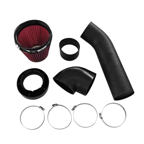 4'' Universal LS Swap Cold Air Intake Kit with Filter Fits for LS1 LS2 LS3 4.8L 5.3L 5.7L 6.0L - Aluminum MAF/Speed Density with Performance Filter