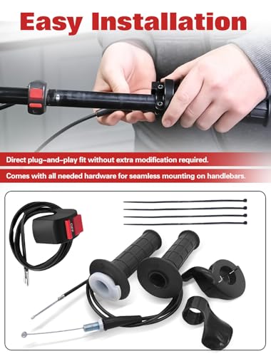 Throttle Assembly with Cable 7/8" Twist Throttle Handle Grip Kit