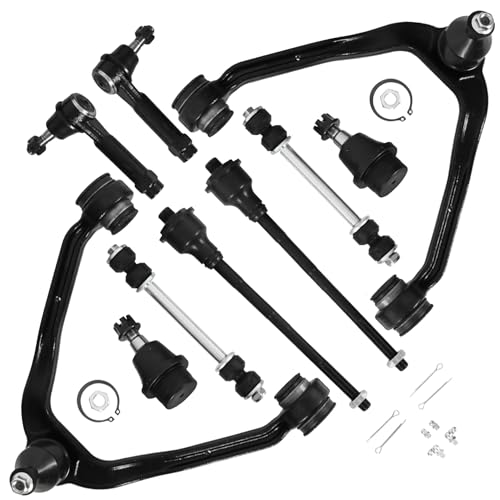 KUIPERAUTO 10PCS Front Suspension Kit Upper Control Arm Compatible with 1999-2006 Chevy Avalanche Silverado Tahoe GMC Yukon Sierra 2002-2006 Cadillac Escalade Torsion Bar - style: Front Upper Torsion Bar 10PCS